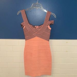 Pink/black bandage dress